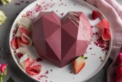 Sallys 3D Diamant-Herz Silikonbackform