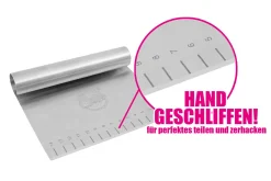 Sallys Edelstahl Teigkarte - klein