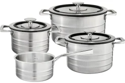 Sallys Edelstahlkochtopfset "La Cucina" 9-Teilig