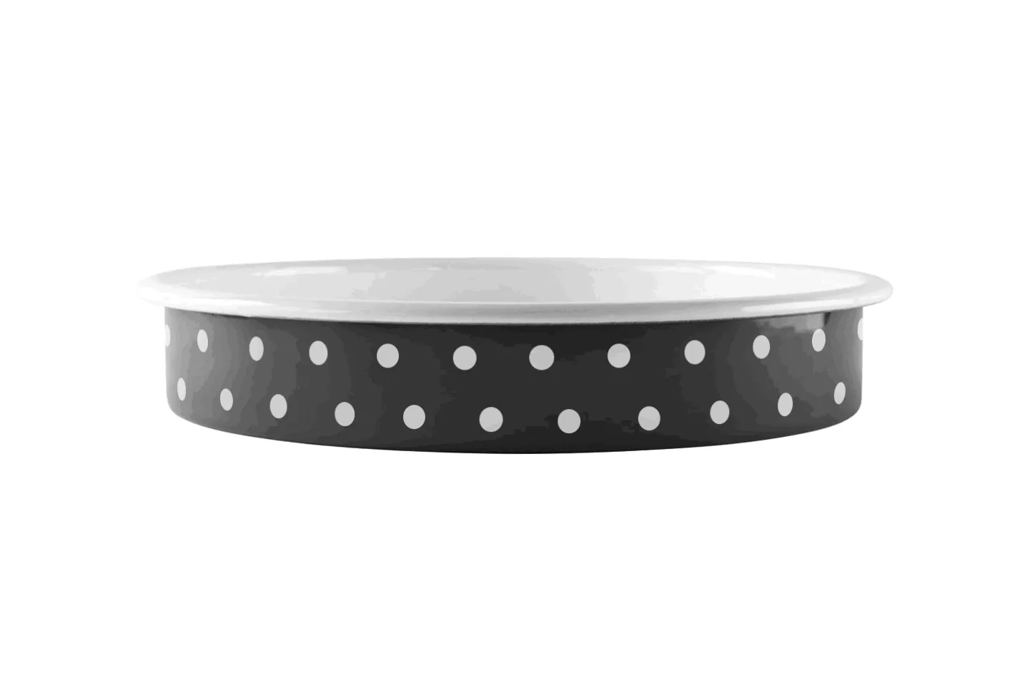 Sallys Emaille Ofenform - Ø32 cm - gepunktet