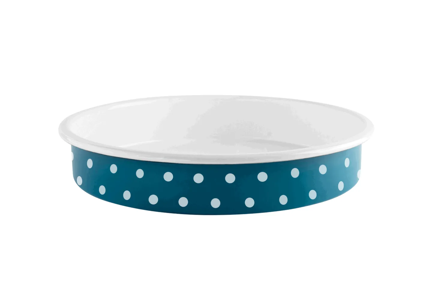 Sallys Emaille Ofenform - Ø32 cm - gepunktet