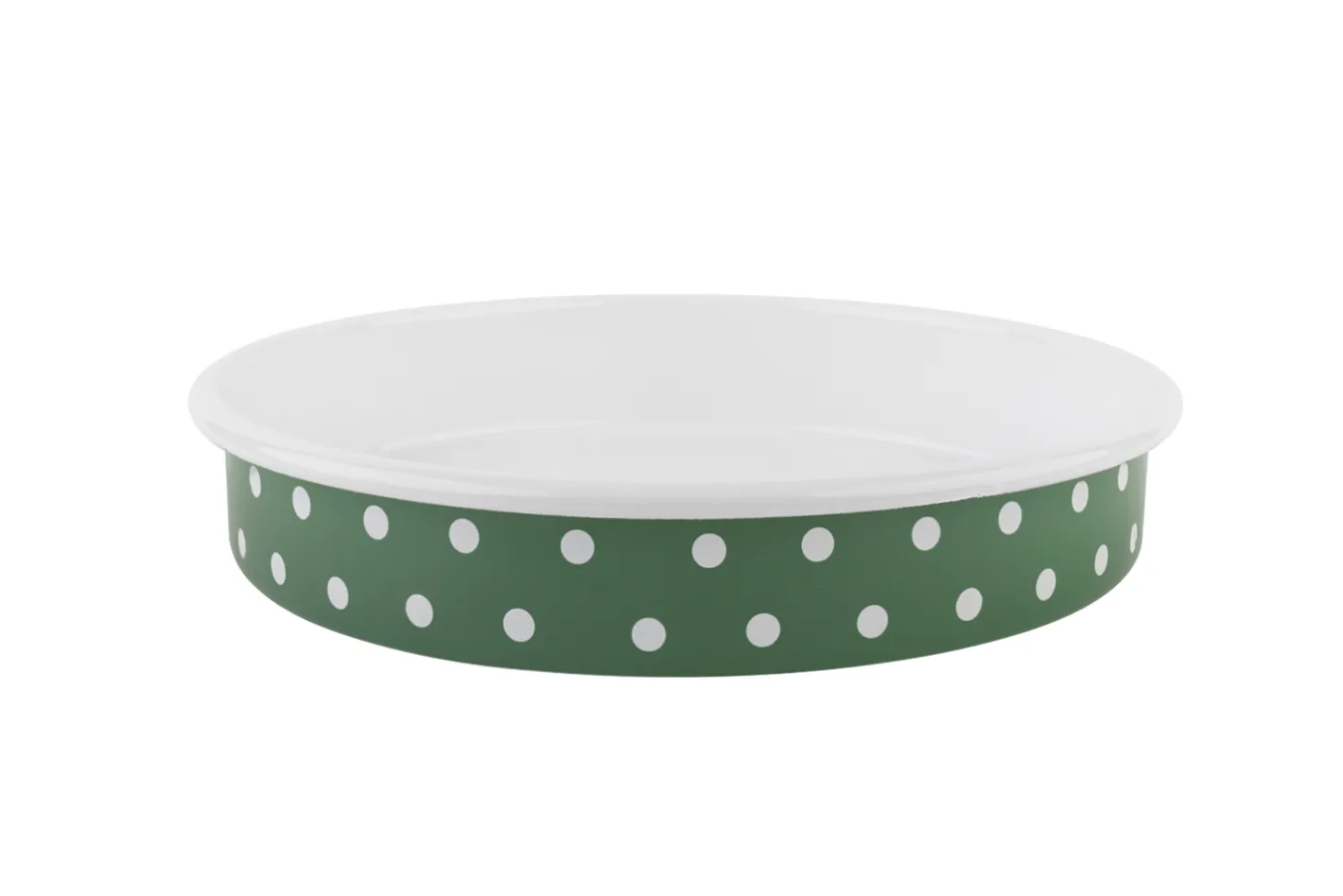 Sallys Emaille Ofenform - Ø32 cm - gepunktet
