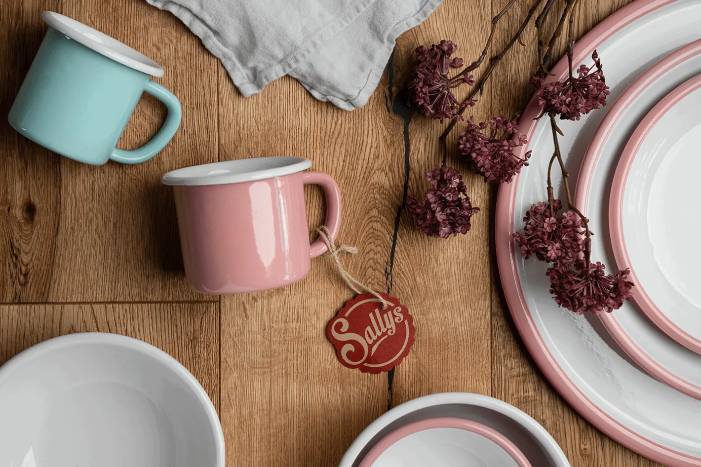 Sallys Emaille Tasse - klein
