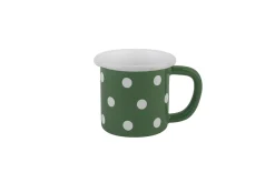 Sallys Emaille Tasse - pastell klein gepunktet