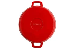 Sallys Gusseisen - Servierpfanne rund Ø 20 cm - mit Echtholzuntersetzer