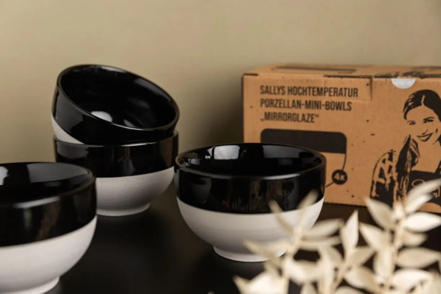 Sallys Hochtemperatur Porzellan Mini Bowl - 4er Set