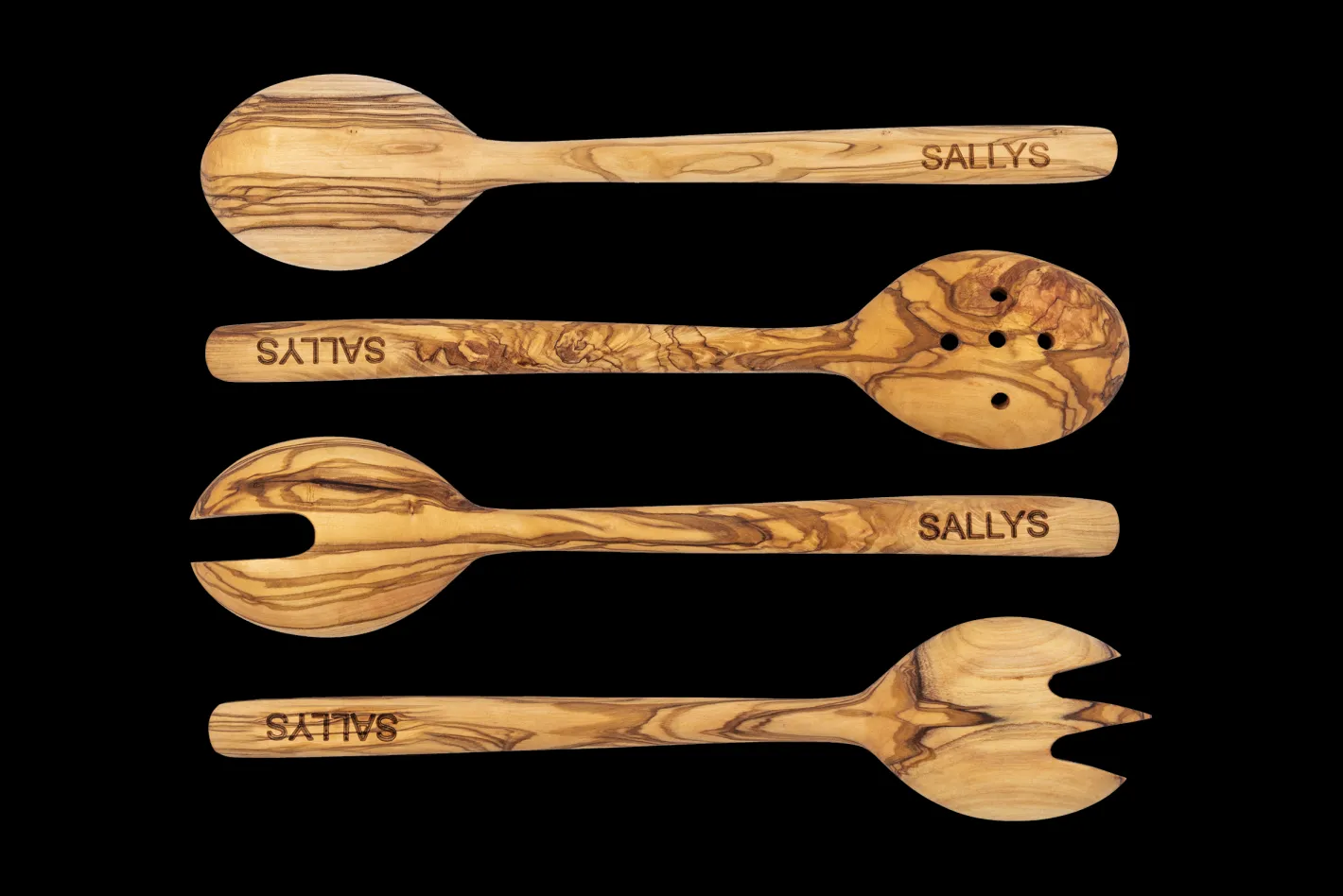 Sallys Holzbesteck 4-teilig