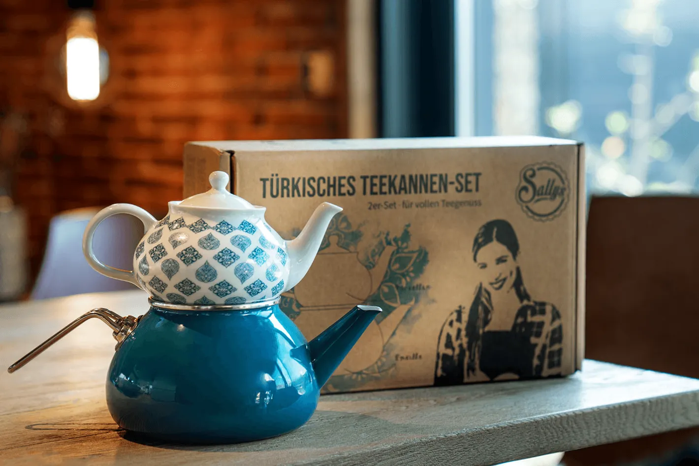Sallys Porzellan Teekanne - obere Kanne