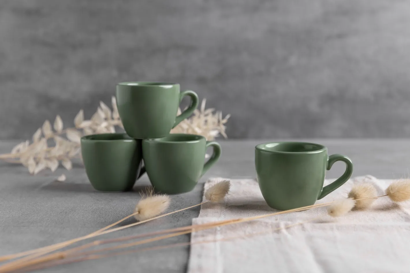 Sallys Silky Glaze Porzellan Espressotassen - 4er Set