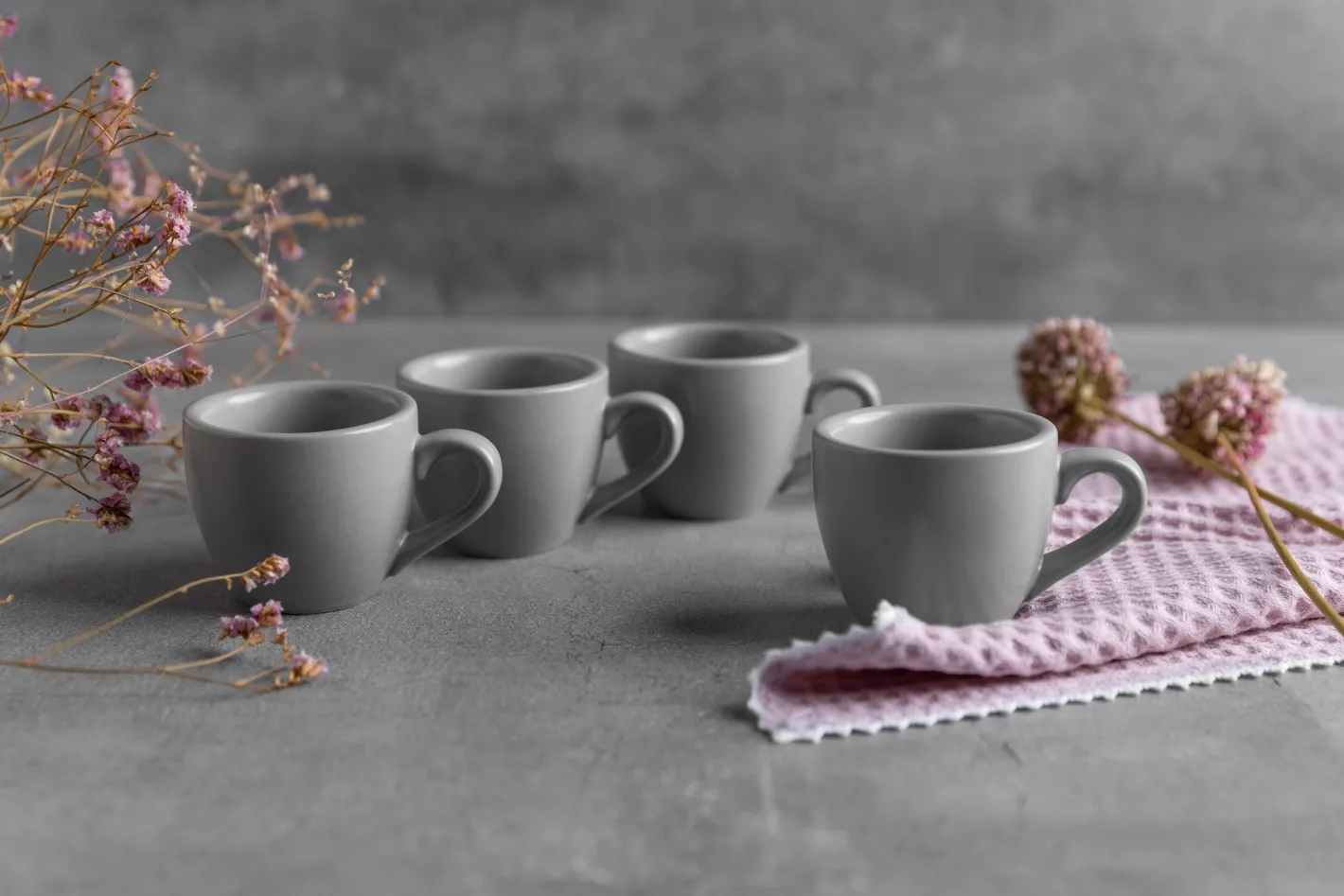 Sallys Silky Glaze Porzellan Espressotassen - 4er Set